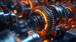 © a muh sakaria - Engine Gears in Motion, Hot and Detailed
