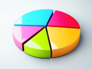 Poster - colorful pie chart representing data distribution