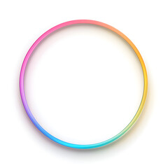 Wall Mural - Minimalist circular frame with rainbow color gradients