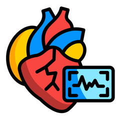 Sticker - Heart Scan Icon