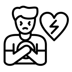 Canvas Print - Chest Pain Icon