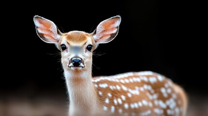 Wall Mural - Fawn portrait, forest background, wildlife photography, nature (4)