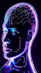 Aufkleber - 3d rendered illustration of a brain