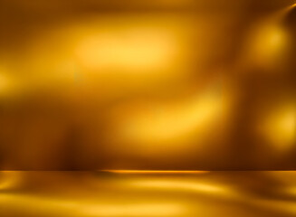 Leinwandbilder - A shiny gold surface with a smooth, metallic texture creates a luxurious and elegant backdrop.  The light reflects off the surface, adding depth and dimension to the scene.