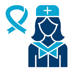 Canvas Print - Oncology Nurse Icon