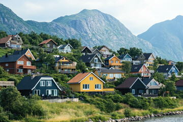 Wall Mural - The Picturesque Fishing Village Of Stamsund, Nestled By The Sea