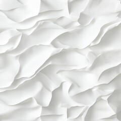 Wall Mural - White fabric, crumpled texture, studio shot, seamless background, textile design