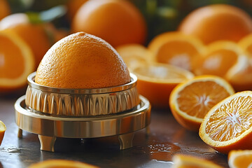 Sticker - Citrus Fruit Juicer On Dark Surface