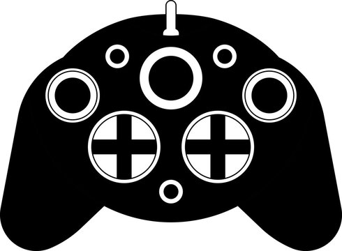Games icon. Gamepad new concept. Black and white game controller symbol trendy flat and simple style icon for web site design, logo, app, game UI isolated on white background