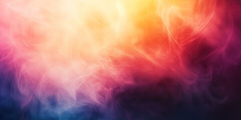 Fototapete - Vibrant abstract background with blurred light in shades of yellow, orange, pink, and deep blue creating a modern, artistic aesthetic perfect for creative projects.