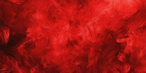 Poster - Vibrant red abstract texture with dynamic brush strokes featuring dark edges and lighter red highlights creating a sense of depth and movement.