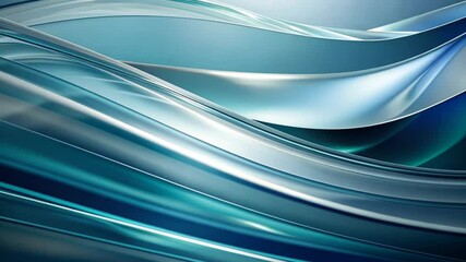 Poster - Flowing waves of translucent beauty create an enchanting atmosphere in a tranquil blue environment. Generative AI