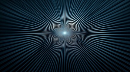 Wall Mural - Abstract minimalist composition with radial lines emanating from the center on Blue background. Featuring white space in the center for text, ideal for design templates and modern banners.