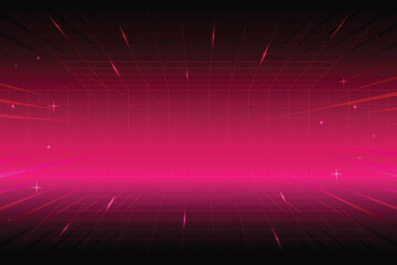 Aufkleber - Pixel art background.8 bit game. retro game. for game assets in vector illustrations. Retro Futurism Sci-Fi Background. glowing neon grid. and stars from vintage arcade comp