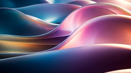 Poster - Waves of color dance in a serene and vibrant abstract display of light and texture. Generative AI