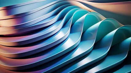 Poster - Dynamic waves of color create a mesmerizing pattern in a vibrant composition of flowing lines. Generative AI