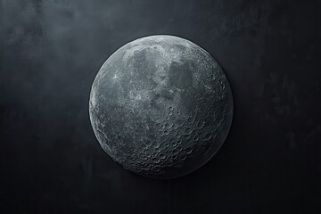 Wall Mural - moon on dark textured surface