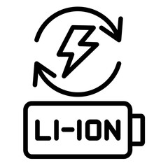 Wall Mural - Lithium Ion Icon