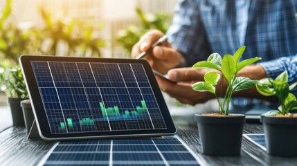 Poster - renewable solar energy panel technology for sustainable and eco friendly future power