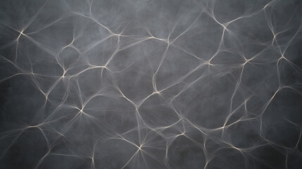 Poster - sophisticated grey background with network of delicate lines creating abstract pattern, evoking sense of connectivity and depth
