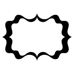 Poster -  Muslim frame, decorative frame with a wavy design