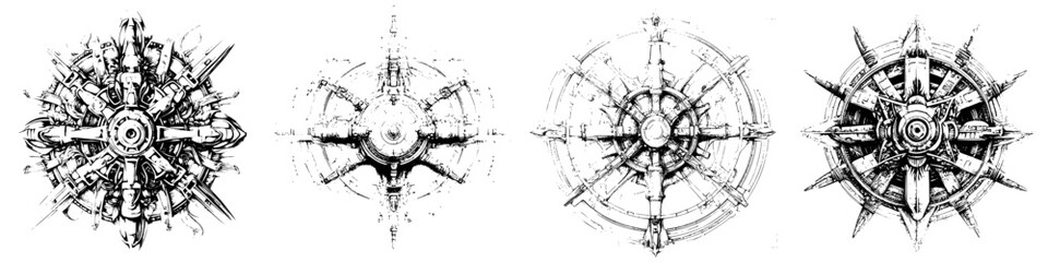 Poster - Complex and intricate designs of abstract circular patterns showcase innovative architectural concepts