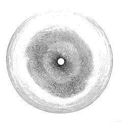 Poster - Hand-drawn vector illustration of concentric circular patterns created with intricate lines and design