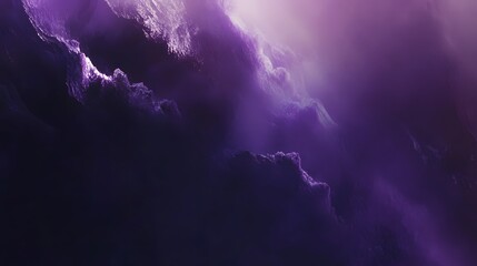 Poster - dramatic and moody purple storm clouds swirling and billowing in an atmospheric sky creating a capti