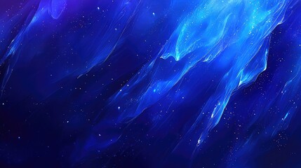 Fototapete - Blue-tinted background with floating air bubbles, evoking a fresh and rejuvenating sensation.