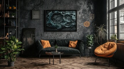 Leinwandbilder - Bold, artistic black and white abstract masterpiece with premium appeal.