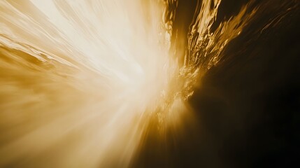 Poster - Radiant beams of ethereal sunlight bursting through dramatic moody skies casting a warm glowing light that inspires a sense of awe wonder and spiritual transcendence  This captivating