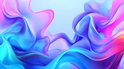 Wall Mural - Abstract swirling fabric in shades of blue pink and purple