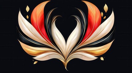 Poster - Mesmerizing Abstract Digital with Ornate Fractal Patterns and Vibrant Colors
