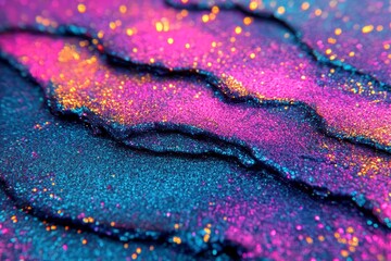 Poster - Luxurious silk or satin fabric with a smooth elegant texture forms the basis of this abstract background featuring waves of magenta pink color