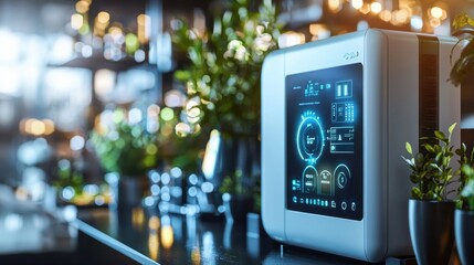 Poster - smart home automation control panel with digital interface and energy analytics