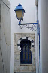 Wall Mural - Il caratteristico villaggio di Sidi Bousaid si trova vicino a Cartagine e si distingue per i colori bianco e azzurro delle sue case. Cartagine, Tunisia, Africa del Nord