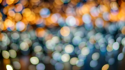 Poster - Sparkling lights create a magical atmosphere during a festive evening celebration in the heart of the city. Generative AI