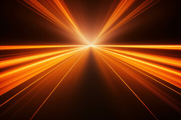 Poster - Orange Light Effect with Radiant Stripes Running in a Straight Line for Creative Use
