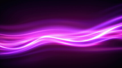 Poster - Vibrant Purple Light Effect Running in a Straight Line across a Dark Background