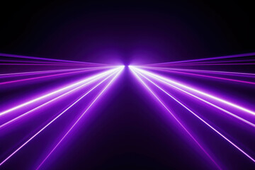 Poster - Vibrant Purple Light Effect Creating Straight Lines in a Dark Background