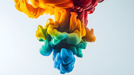 Poster - Fluid color explosion abstract art studio vivid liquid swirls close-up creative expression