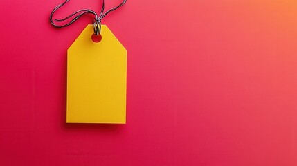 Poster - Vibrant custom branded rectangular tag mock-up, showcasing design elements and color scheme, ideal for marketing and promotional use
