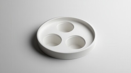 Poster - Circular paper cup holder mock-up, clean design, minimalist aesthetic, ideal for branding and promotional use, versatile application