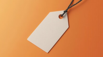 Poster - Boldly branded product tag mock-up showcasing design elements in a flat-lay presentation with an emphasis on style and clarity.