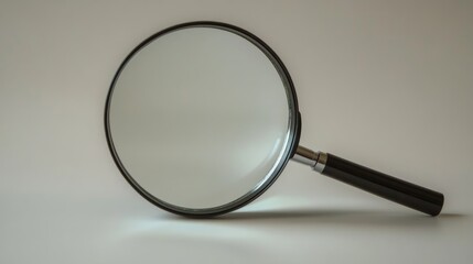 Poster - A magnifying glass focusing on a market research report, analyzing consumer trends and business insights.