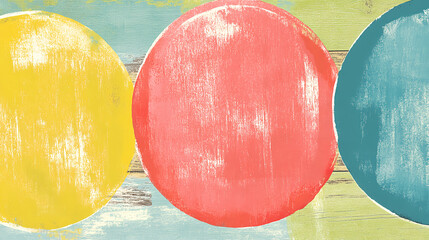 Poster - Creative abstract art with colorful circles studio setting digital artwork contemporary style close-up visual inspiration