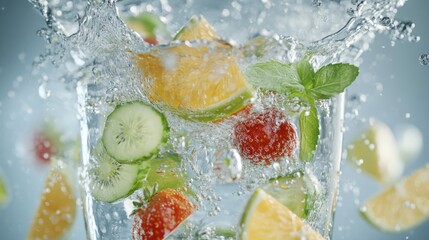 Poster - Refreshing Fruit Infused Water Splash