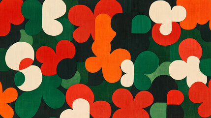 Poster - Bold floral patterns abstract art digital design contemporary close-up colorful composition for modern interiors