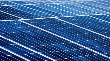 Poster - Panoramic View of Solar Energy Panels in a Vast Renewable Electricity Field