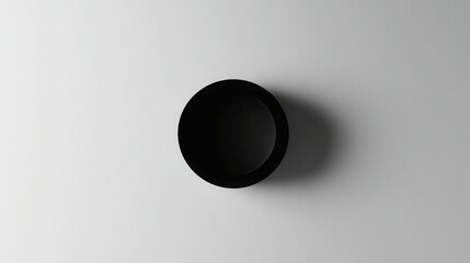 Fototapete - Minimalist Design Featuring a Single Black Circle Centered on a Light Background